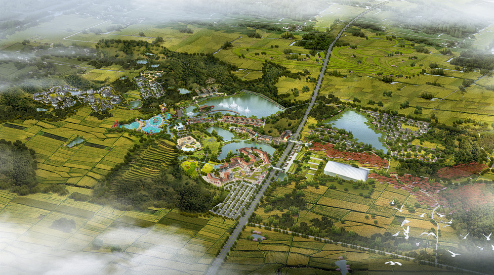 安徽卡尔斯国际旅游度假区大鸟瞰白天